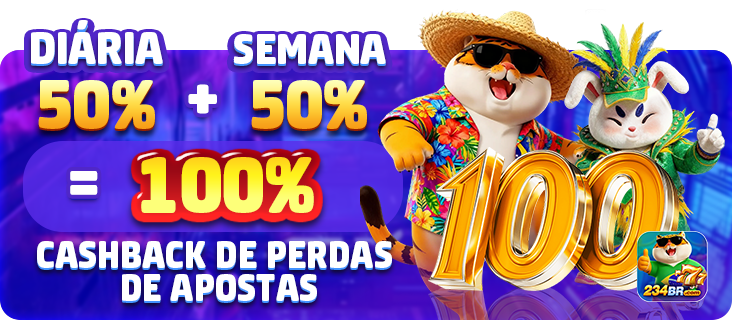 DIARIA SEMANA 50% + 50% = 100% CASHBACK DE PERDAS DE APOSTAS